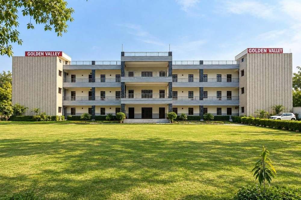 Golden Valley International School building and front lawn