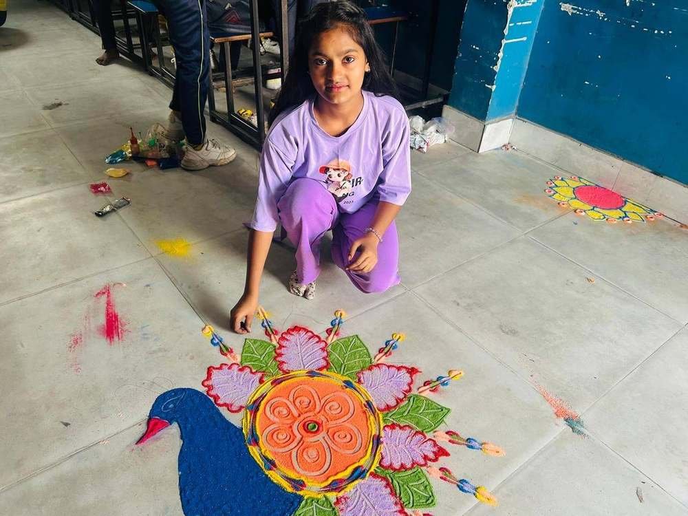 Diwali celebration in the classroom