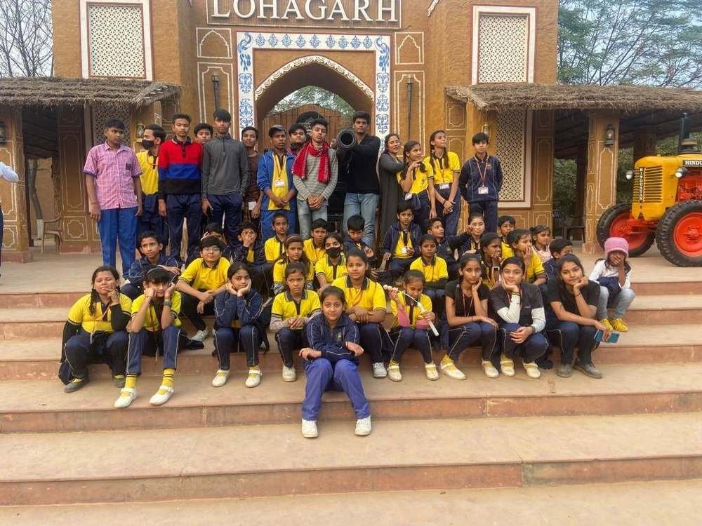 Students on a school excursion trip at Lohagarh Fort
