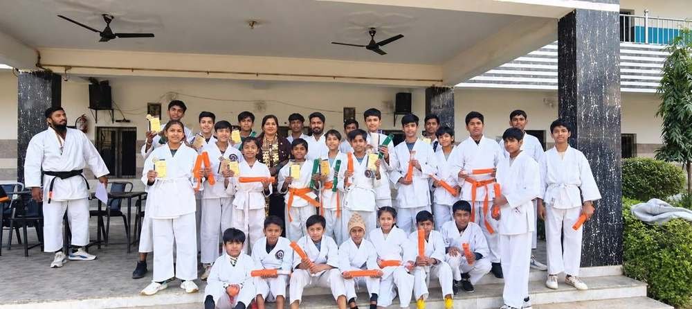 Karate achievement day group photo